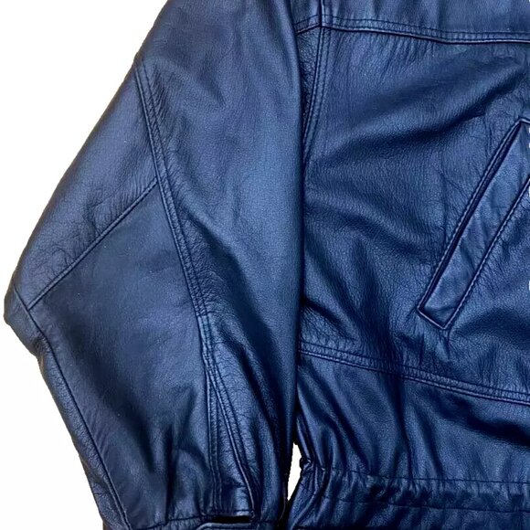 Celsius Black Leather Jacket Mens Medium 100% Leather - Picture 5 of 11